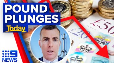 British pound plunges amid fears of world recession | 9 News Australia