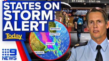 Floods and potential tornadoes: Severe weather system to hit NSW | 9 News Australia