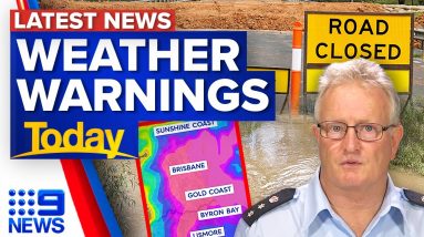 Emergency weather warnings issued across three states | 9 News Australia