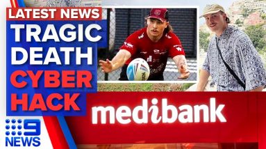 Rising rugby league star found dead, Medibank negotiating with hackers | 9 News Australia