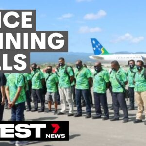 The Solomon Islands sends police officers to China for training exercise | 7NEWS