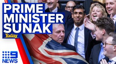 Rishi Sunak named UK’s youngest PM in centuries | 9 News Australia