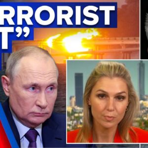 Putin publicly blames Ukraine for Crimea bridge attack | 9 News Australia