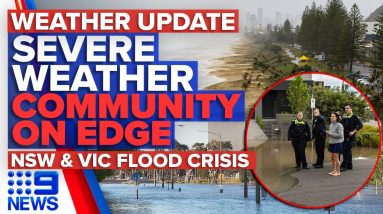 Wild storms lash QLD, Evacuation orders as NSW and Victoria floodwaters rise | 9 News Australia