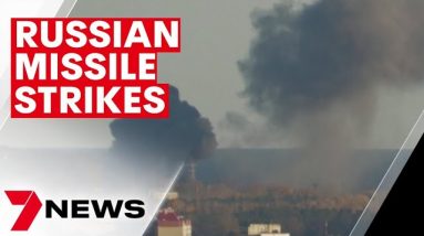 Cruise missile strikes hit Kyiv and other Ukraine cities  | 7NEWS