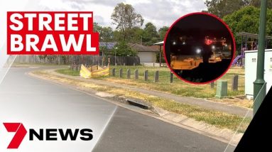 Man hit by a car during a wild brawl involving 20 people in Goodna | 7NEWS