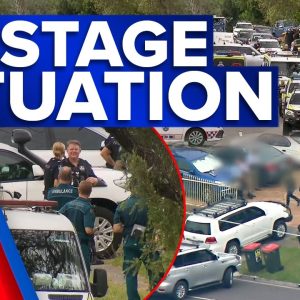 Woman freed after allegedly being held at knife-point in Brisbane | 9 News Australia