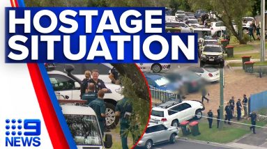 Woman freed after allegedly being held at knife-point in Brisbane | 9 News Australia