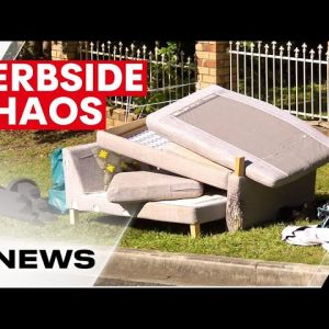 Brisbane's neighbourhood kerbside collection causes chaos  | 7NEWS