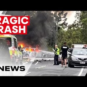 Mother of a Brisbane broncos star caught up in fiery crash which saw three people die | 7NEWS