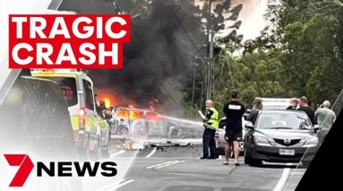 Mother of a Brisbane broncos star caught up in fiery crash which saw three people die | 7NEWS