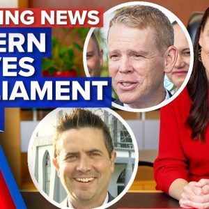 Jacinda Ardern leaves New Zealand Parliament for the final time | 9 News Australia