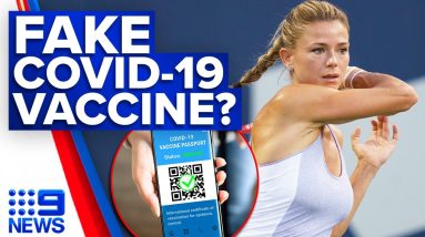 Tennis player Camila Giorgi embroiled in fake COVID-19 vaccine controversy | 9 News Australia