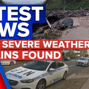 Emergency alert as rain bomb triggers mudslides, Body found in Sydney apartment | 9 News Australia