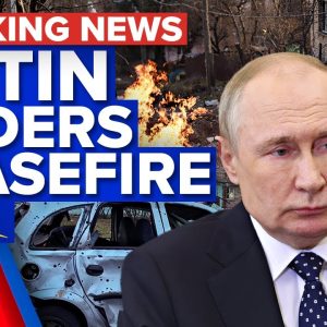 Putin orders ceasefire in Russia's war with Ukraine | 9 News Australia