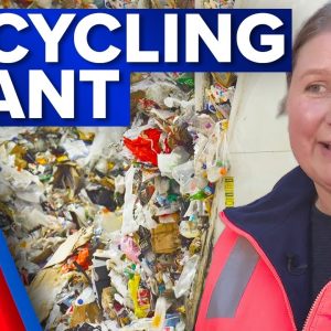 A rare look inside the country's biggest recycling plant | 9 News Australia