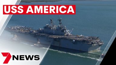 American navy ship USS America arrives in Brisbane | 7NEWS