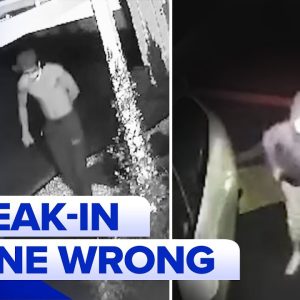 Teenage trio caught on camera attempting a break-in in Queensland | 9 News Australia