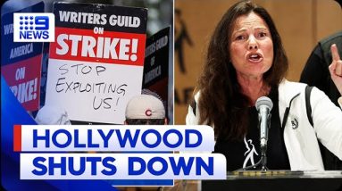 Hollywood shuts down as actors and writers strike | 9 News Australia