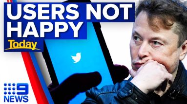 Elon Musk receives backlash over new major Twitter changes | 9 News Australia