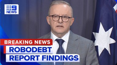 Prime Minister, Government Services Minister respond to Robodebt report findings | 9 News Australia