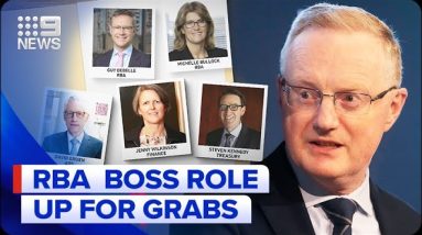 The role of Reserve Bank boss is up for grabs with Philip Lowe's term soon to end | 9 News Australia