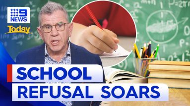 Sharp rise in children refusing to go to school | 9 News Australia