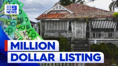 Derelict home hits the market with million-dollar price tag in Brisbane | 9 News Australia