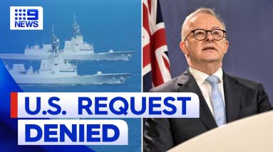 PM Albanese confirms Australia will not send a warship to the Middle East | 9 News Australia