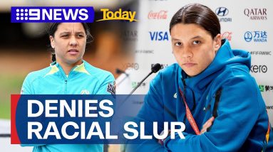 Matildas star Sam Kerr denies racial slur towards police officer | 9 News Australia