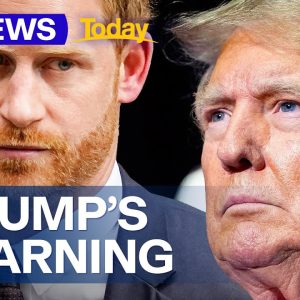 Donald Trump threatens to deport Prince Harry | 9 News Australia