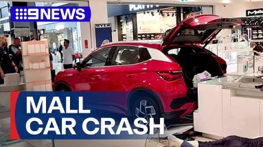 Car on display hits multiple people in Sydney shopping centre | 9 News Australia